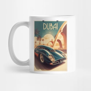 Dubai Supercar Vintage Travel Art Poster Mug